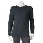 Men's Sonoma Goods For Life&trade; Thermal Henley, Size: Small, Blue (navy)