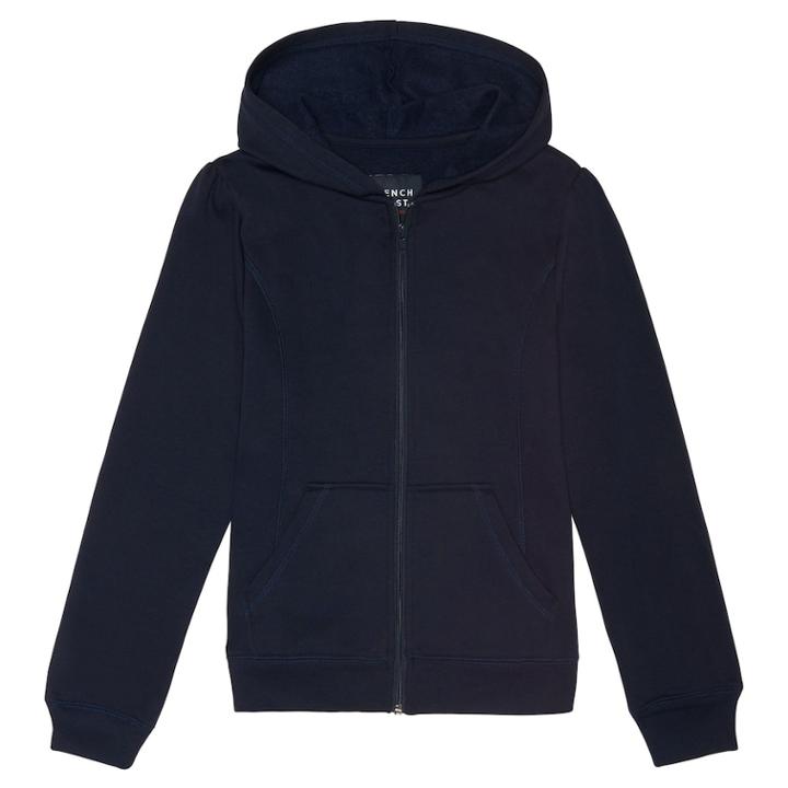 Girls 4-16 French Toast School Uniform Fleece Hoodie, Size: 5, Blue (navy)