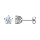Laura Ashley Sterling Silver Aquamarine Stud Earrings, Women's, Blue