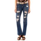 Juniors' Wallflower Legendary Ripped Bootcut Jeans, Teens, Size: 11, Turquoise/blue (turq/aqua)