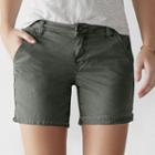 Women's Sonoma Goods For Life&trade; Color Chino Shorts, Size: 12, Grey
