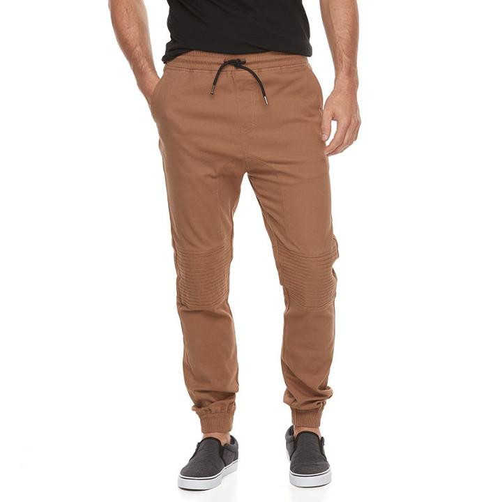Men's Hollywood Jeans Twill Jogger Pants, Size: Xl, Brown Oth