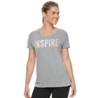 Women's Tek Gear&reg; Short Sleeve Graphic Tee, Size: Small, Turquoise/blue (turq/aqua)