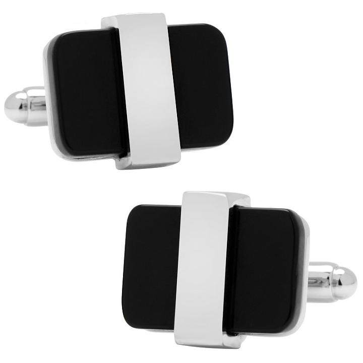 Onyx Cuff Links, Men's, Black