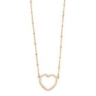 Lc Lauren Conrad Simulated Pearl Heart Necklace, Women's, White