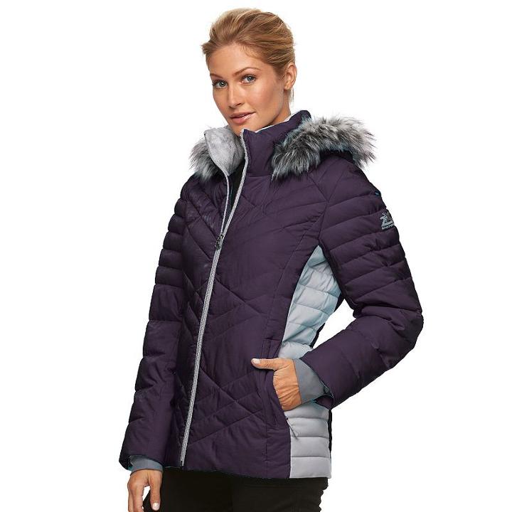 Women's Zeroxposur Colleen Hooded Puffer Jacket, Size: Small, Dark Red