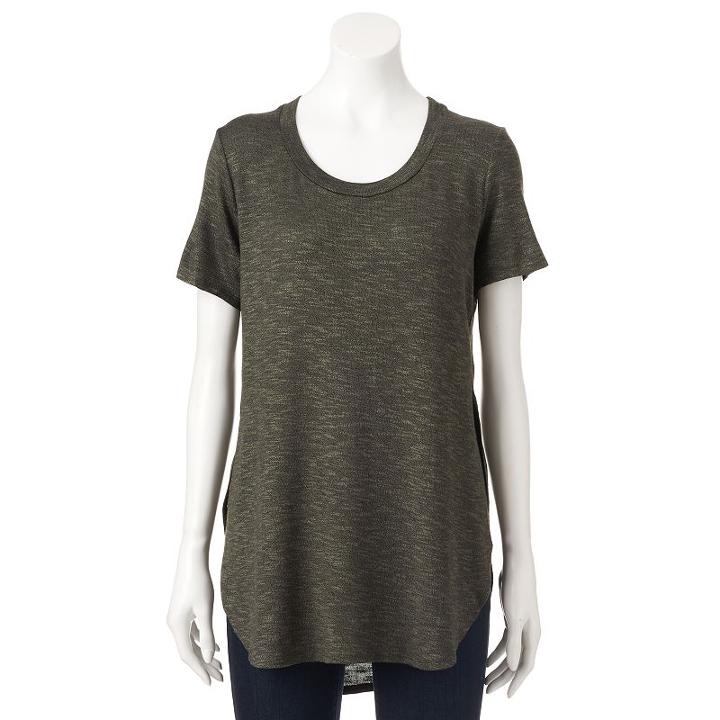 Women's Juicy Couture Marled Tee, Size: Small, Dark Green