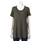 Women's Juicy Couture Marled Tee, Size: Small, Dark Green