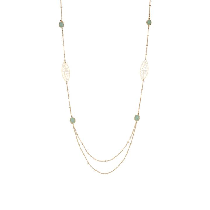 Lc Lauren Conrad Long Leaf Station Necklace, Women's, Lt Green
