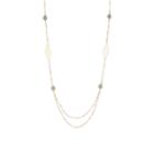 Lc Lauren Conrad Long Leaf Station Necklace, Women's, Lt Green