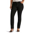 Plus Size Women's Lee Perfect Fit Straight Leg Jean, Size: 18 - Regular, Black