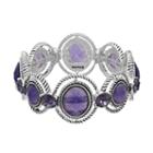 Napier Round Purple Stone Orbital Stretch Bracelet, Women's
