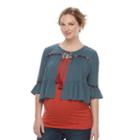 Maternity A:glow Tassel Cardigan, Women's, Size: L-mat, Turquoise/blue (turq/aqua)