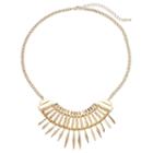 Cleopatra Fringe Statement Necklace, Women's, Gold