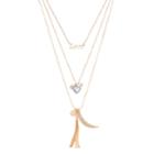 Love, Crescent, Heart & Star Charm Layered Necklace, Women's, Gold