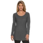 Women's Napa Valley Pointelle Scoopneck Sweater, Size: Xl, Grey (charcoal)