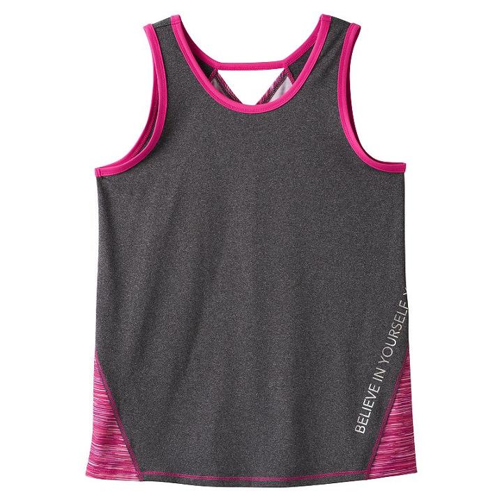 Girls 7-16 & Plus Size So&reg; Keyhole Performance Tank Top, Girl's, Size: 14, Pink