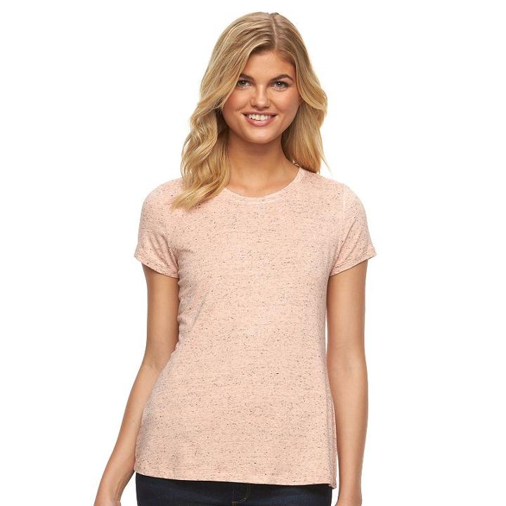 Women's Apt. 9&reg; Essential Crewneck Tee, Size: Xs, Lt Orange