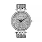 Caravelle Women's Crystal Pave Stainless Steel Watch - 43l206, Size: Large, Grey