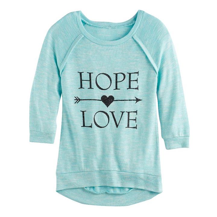Girls 7-16 & Plus Size Miss Chievous 3/4 Hatchi Graphic Top, Size: Xl, Drk Orange
