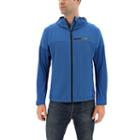 Men's Adidas Voyager Stretch Hooded Windbreaker Jacket, Size: Medium, Med Blue
