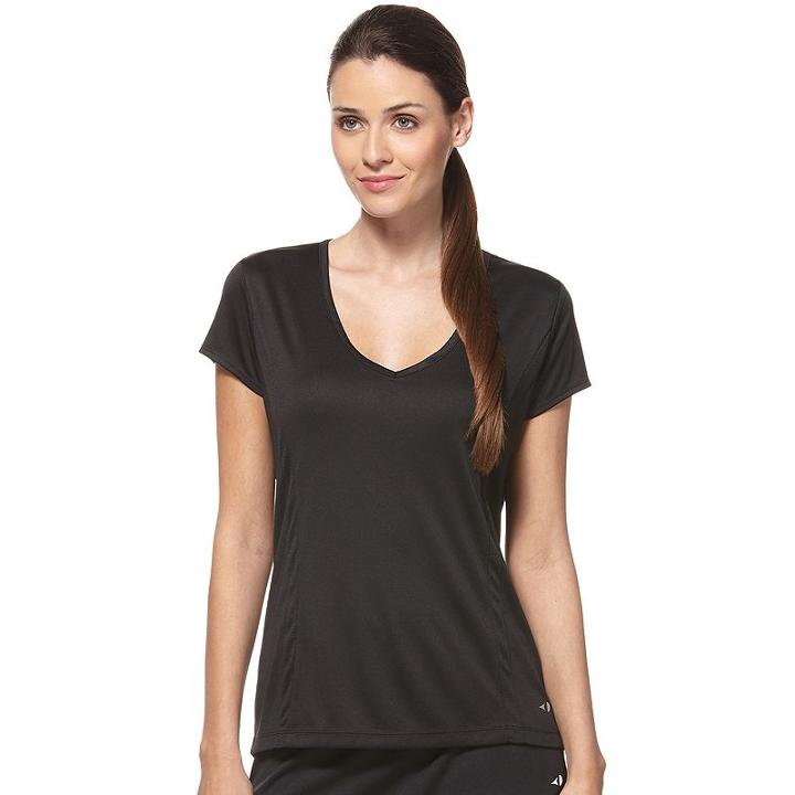 Women's Grand Slam Solid V-neck Tennis Tee, Size: Xs, Oxford