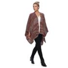 Apt. 9&reg; Fading Stripes Ruana, Women's, Dark Red