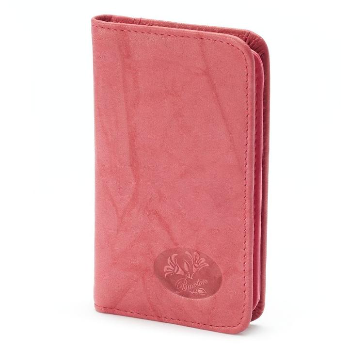 Buxton Heiress Pik-me-up Leather Snap Card Case, Women's, Red Other