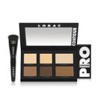 Lorac Pro Contour Palette & Exclusive Makeup Brush, Multicolor