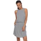 Women's Tek Gear&reg; Jersey Drop Waist Dress, Size: Large, Turquoise/blue (turq/aqua)
