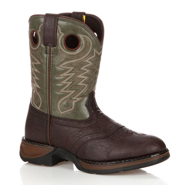Lil Durango Boys' 8-in. Saddle Western Boots, Boy's, Size: 11, Green