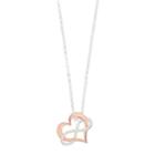 Silver Expressions By Larocks Two Tone Cubic Zirconia Infinity Heart Pendant Necklace, Women's, White