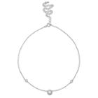 Primrose Sterling Silver Cubic Zirconia Choker Necklace, Women's, Size: 13, White