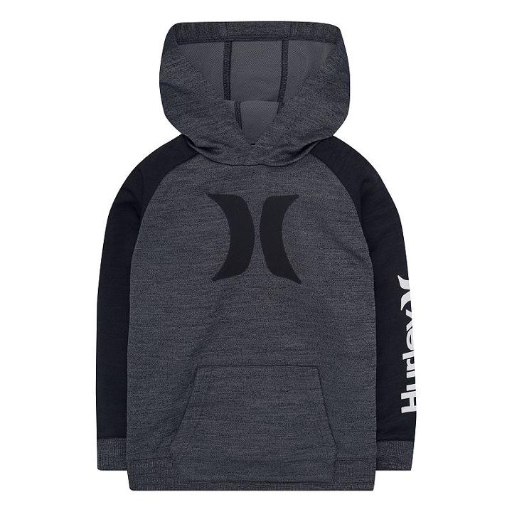 Boys 4-7 Hurley Dri-fit Icon Hoodie, Size: 4, Grey