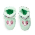 Girls 4-16 Elli By Capelli Flippable Sequins Owl Slipper Boots, Size: 12/13, Lt Green