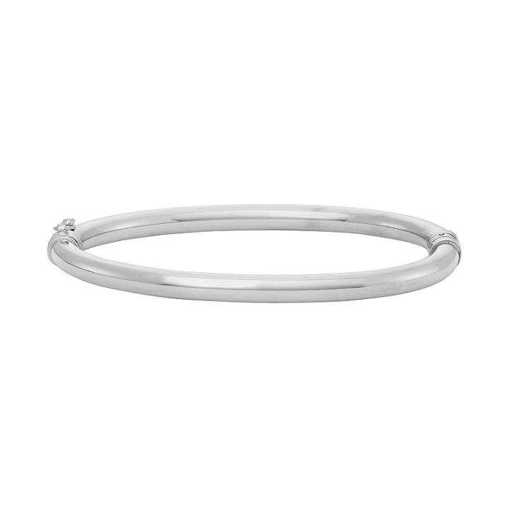 Sterling Silver Bangle Bracelet, Women's, Size: 7.5, Grey
