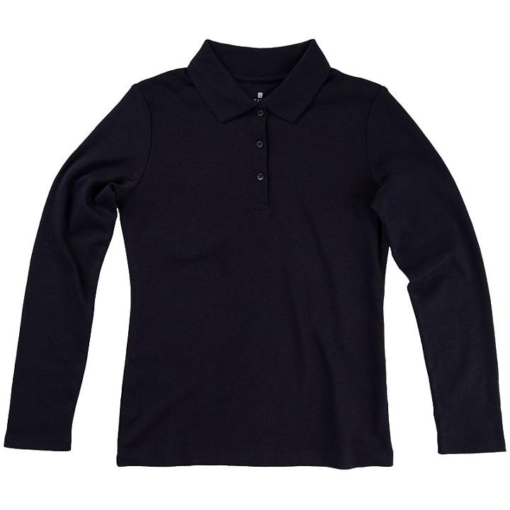 Girls 4-16 Chaps School Uniform Polo Shirt, Girl's, Size: 6x, Blue (navy)