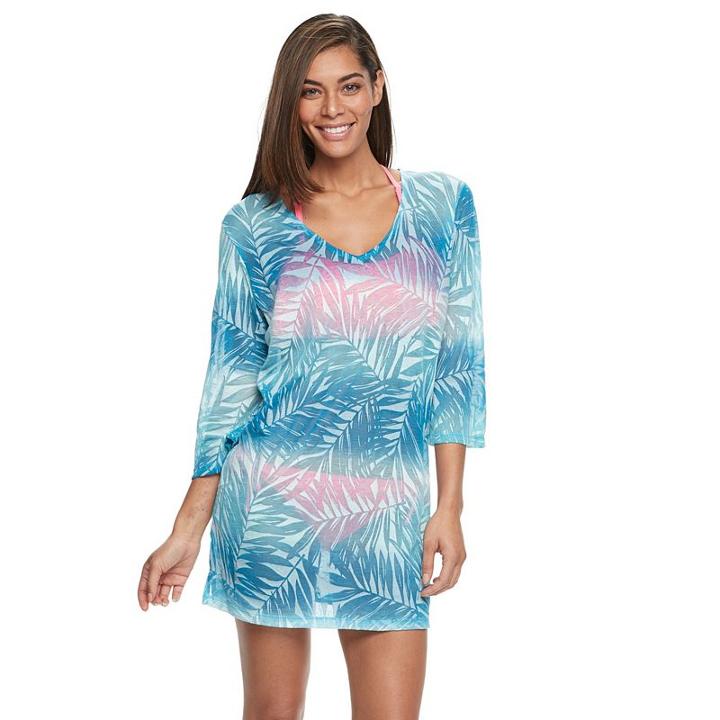 Women's Portocruz Ombre Burnout Cover-up, Size: Xxl, Med Blue