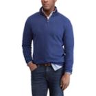 Men's Chaps Regular-fit Mockneck Quarter-zip Pullover, Size: Large, Blue (navy)