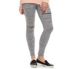 Madden Nyc Juniors' Ripped Front Leggings, Teens, Size: Large, Grey Other