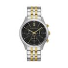 Caravelle Men's Two Tone Stainless Steel Chronograph Watch - 45a143, Size: Large, Multicolor
