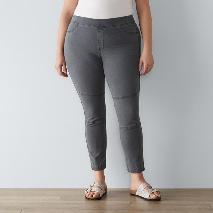 Plus Size Sonoma Goods For Life&trade; Utility Skinny Pants, Women's, Size: 16 W, Dark Grey