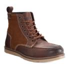 Crevo Elk Men's Rugged Moc Toe Ankle Boots, Size: 9.5, Brown