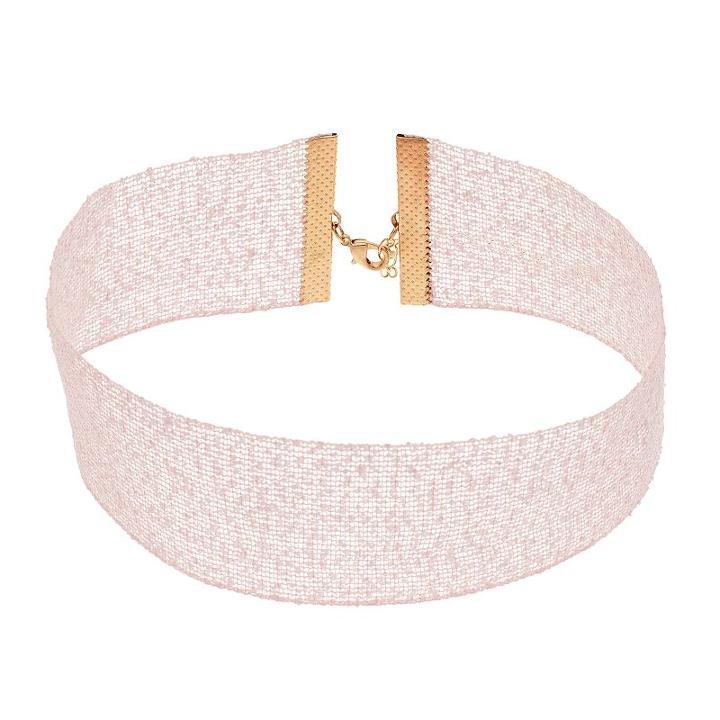 Pink Mesh Choker Necklace, Women's