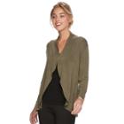 Women's Apt. 9&reg; Flyaway Cardigan, Size: Xxl, Green