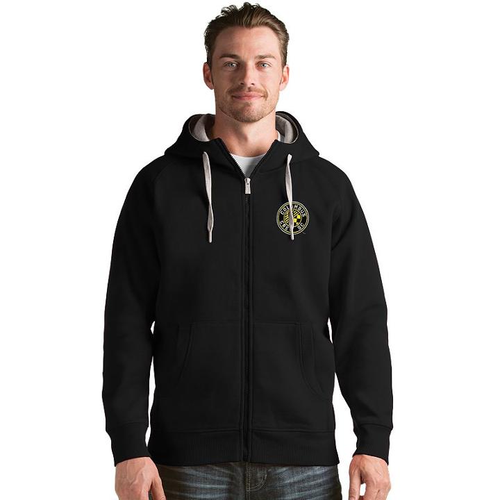 Men's Antigua Columbus Crew Victory Full-zip Hoodie, Size: Medium, Black