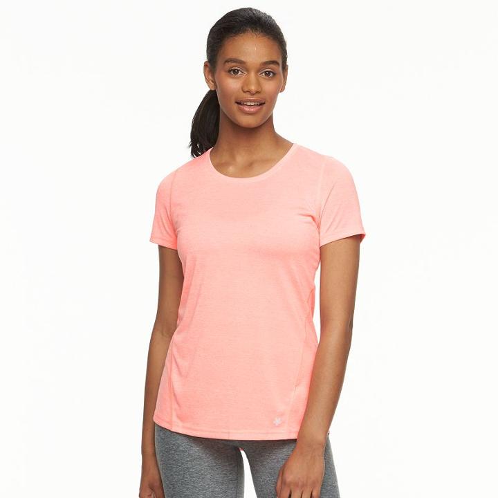Women's Tek Gear&reg; Performance Base Layer Tee, Size: Small, Lt Orange