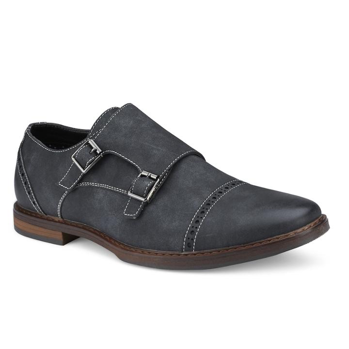 Xray Kraftig Men's Monk Strap Dress Shoes, Size: 10, Black