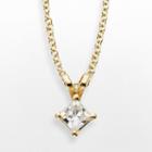 14k Gold 1/4-ct. T.w. Igl Certified Diamond Solitaire Pendant, Women's, Size: 18, White