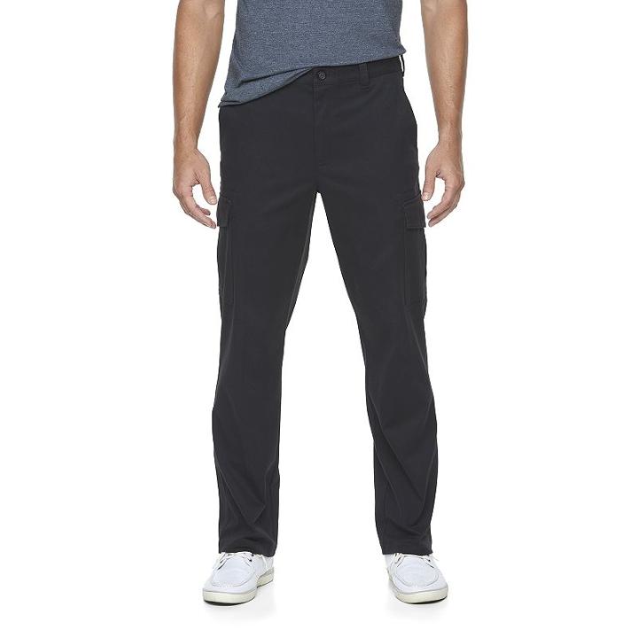 Men's Croft & Barrow&reg; Classic-fit Easy-care Cargo Pants, Size: 34x34, Black